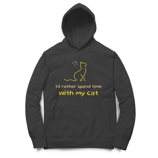 I'd Rather_Cat Unisex Hoodie